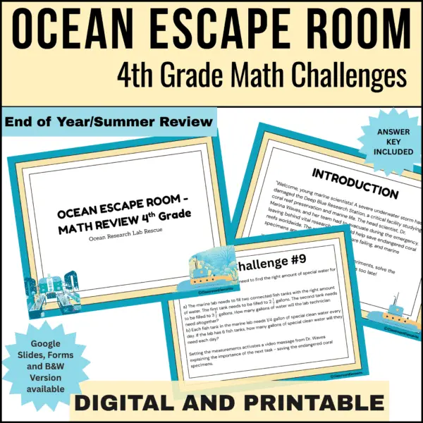Ocean 4th Grade Escape Room