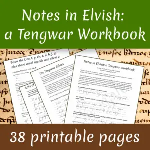 1st page Calligraphy of Notes in Elvish thumbnails