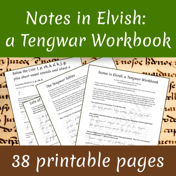 1st page Calligraphy of Notes in Elvish thumbnails