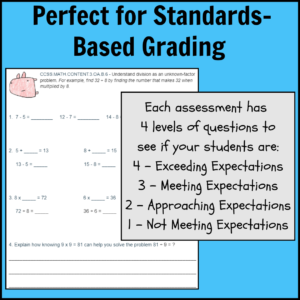 3rd Grade Common Core Math Assessments for Standards-Based Grading Thumbnail