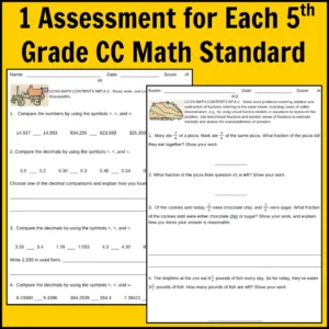 5th Grade Common Core Math Assessments for Standards-Based Grading Thumbnail