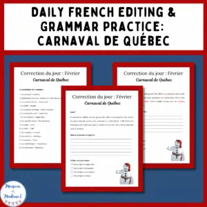 Correction du jour février Carnaval de Québec cover