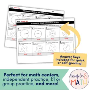 Dimensions of Circles Cut & Paste Activity (5)