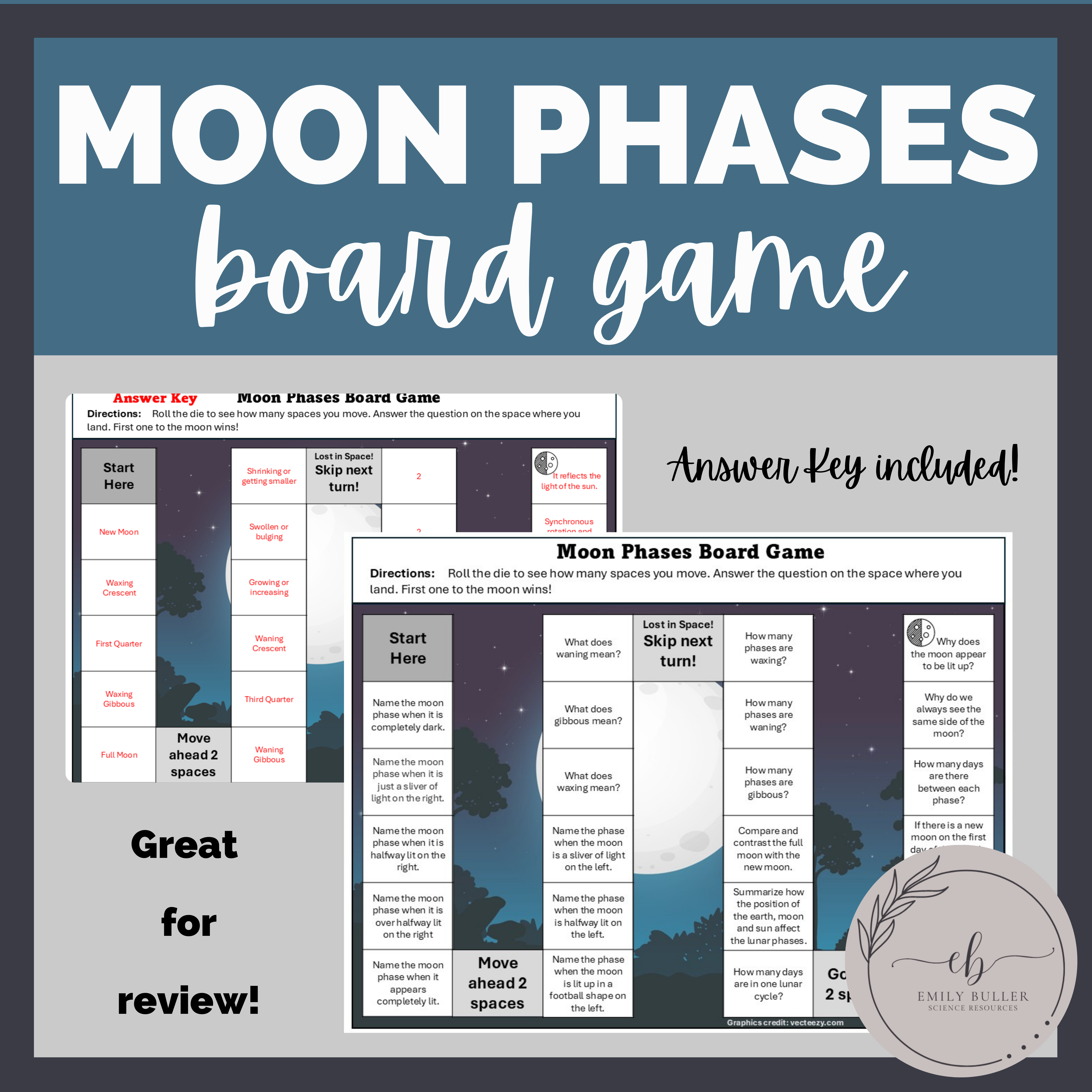 Moon phase board game