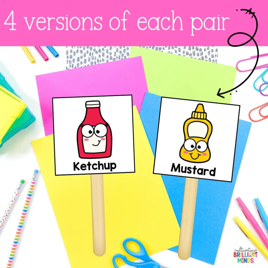 food partner cards to pick partners in a classroom