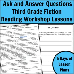 3rd Grade Ask and Answer Questions Cover