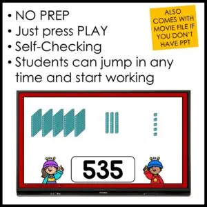 Counting to 1000 with Base Ten Blocks Early Finisher Bins 2.NBT.A.2 Activities