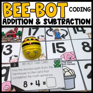 Bee Bot Printables Addition & Subtraction within 20 Games BeeBot Coding Mat