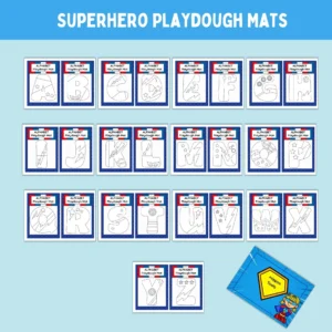 Superhero Preschool-Promo-Playdough Mats