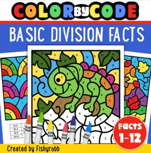 division facts color by code