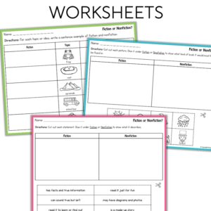 fiction vs nonfiction worksheets