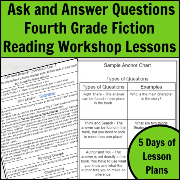 4th Grade Ask and Answer Questions Cover