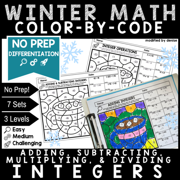 Winter Color by Code Integer Operations