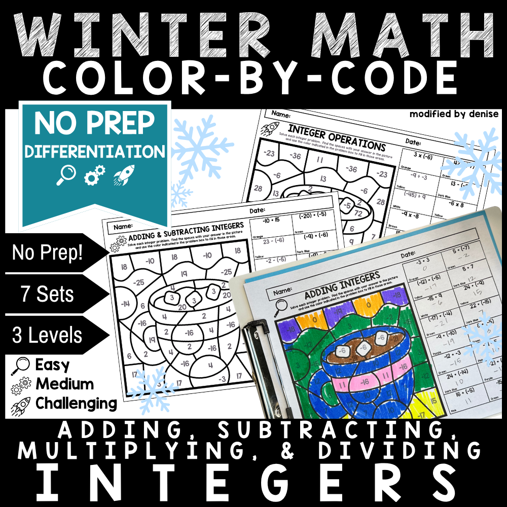 Winter Color by Code Integer Operations