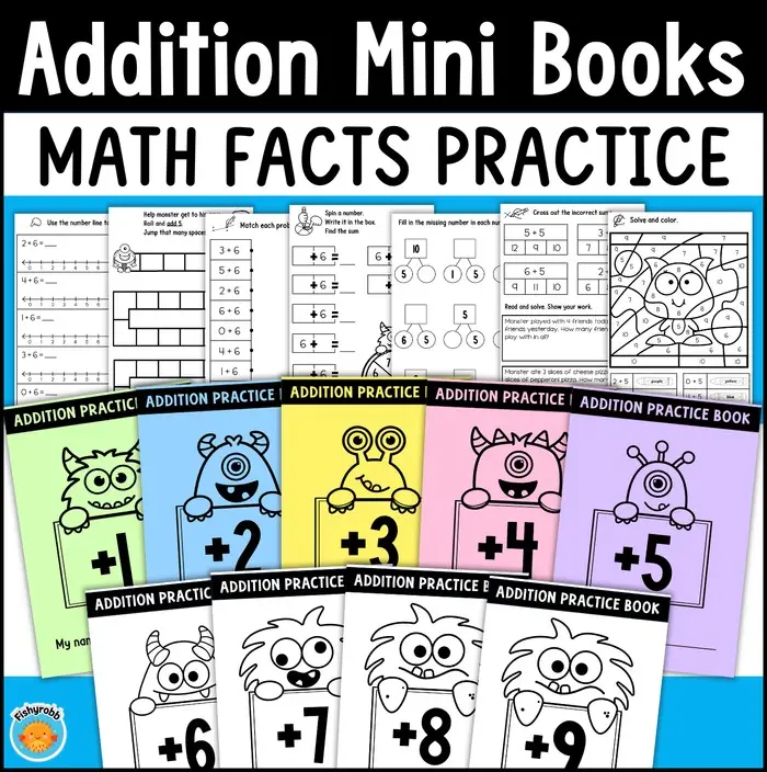 addition facts practice booklets