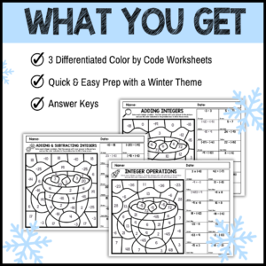 Winter Color by Code Integer Operations
