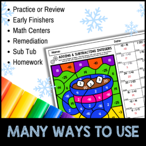 Winter Color by Code Integer Operations