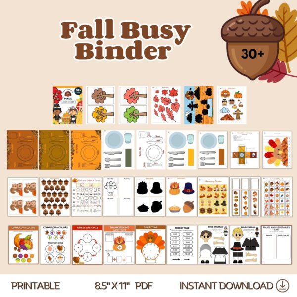Fall Themed Binder Bundle