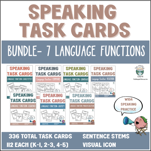 Bundle WIDA Speaking Task Cards
