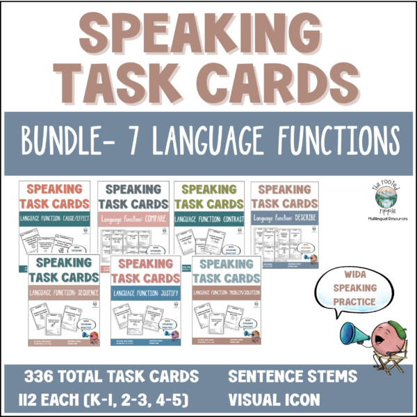 Bundle WIDA Speaking Task Cards