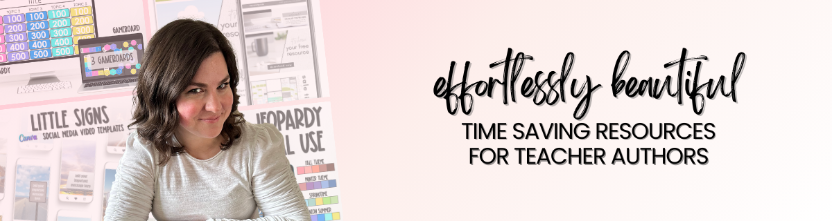 The Feichter Files Teacher Store IO Shop Banner: Effortlessly Beautiful Teacher Author Marketing and Creation Resources