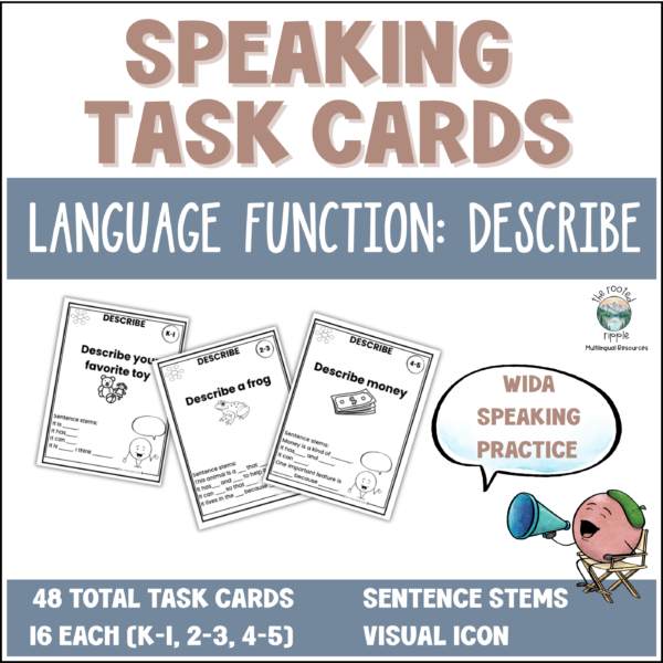 Speaking Task Cards- Describe