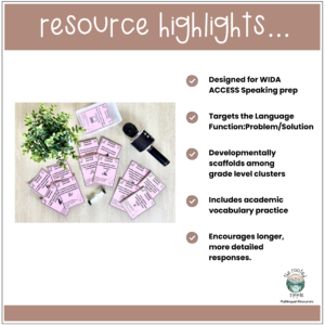 Speaking Task Cards- ProblemSolution