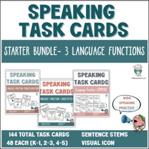 Starter Bundle WIDA Speaking Task Cards