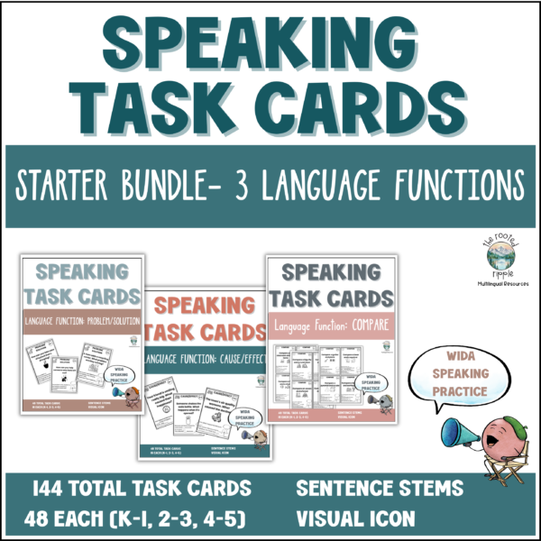 Starter Bundle WIDA Speaking Task Cards