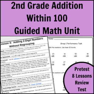 2nd Grade Addition Within 100 Guided Math Cover