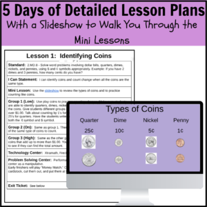 2nd Grade Money Guided Math Unit Thumbnail 1