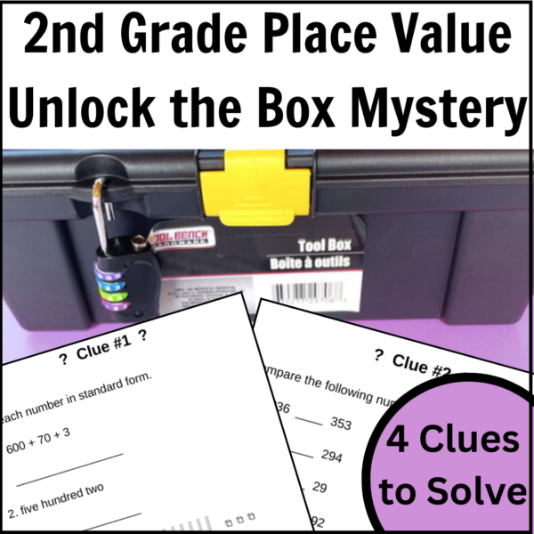 2nd Grade Place Value Escape Room Cover