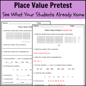 2nd Grade Place Value Assessments Thumbnail 1