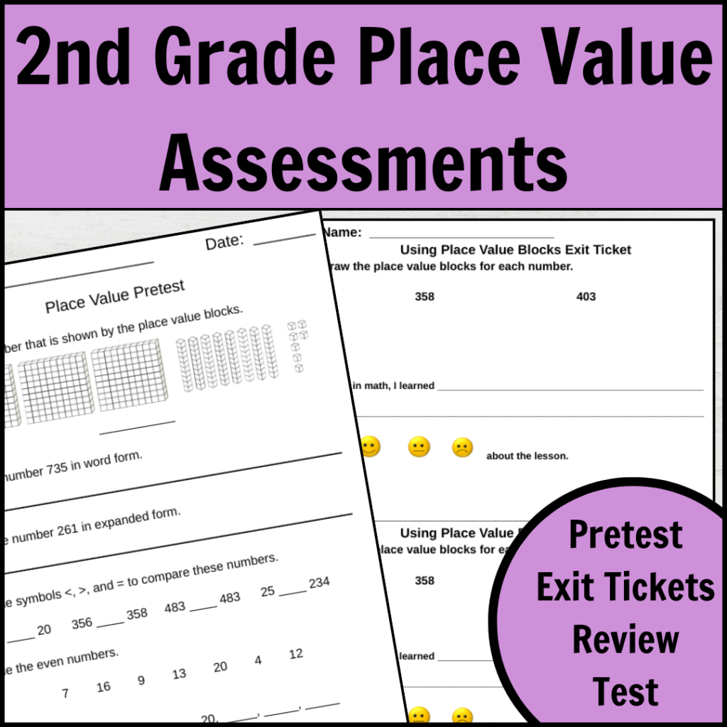 2nd Grade Place Value Assessments Thumbnail 1