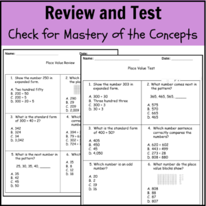 2nd Grade Place Value Assessments Thumbnail 3