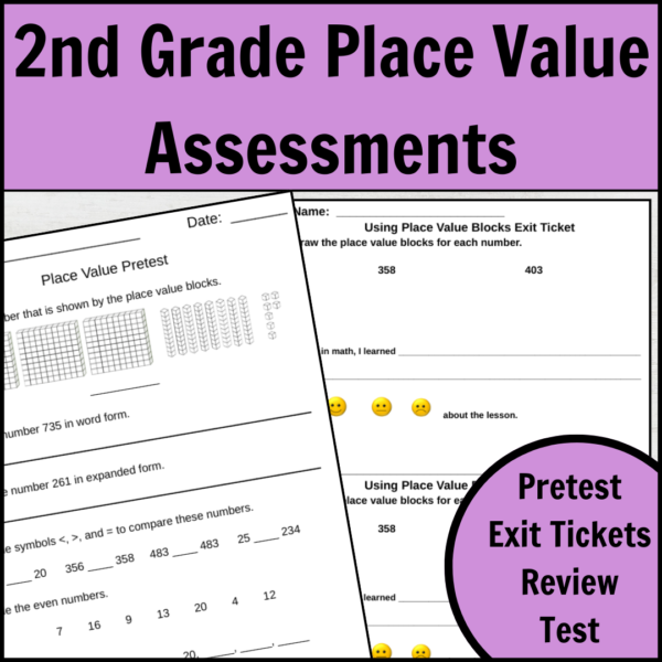 2nd Grade Place Value Assessments Thumbnail 1