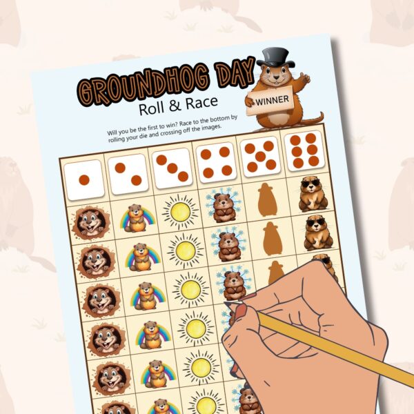 Groundhog Day Printable Game for Kids