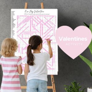 Valentine word search printable with hidden message puzzle.