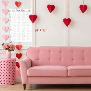 Giant Valentine word search poster printable with love themed words.