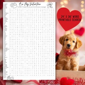 Valentine word search printable