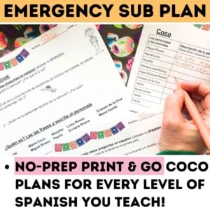 Coco Movie Guide Spanish Emergency Sub Plan From Mis Clases Locas