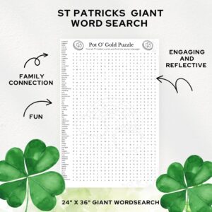 St Patrick’s Day word search printable with hidden message.