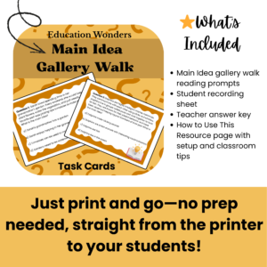 Main Idea Gallery Walk Cover Page (3)