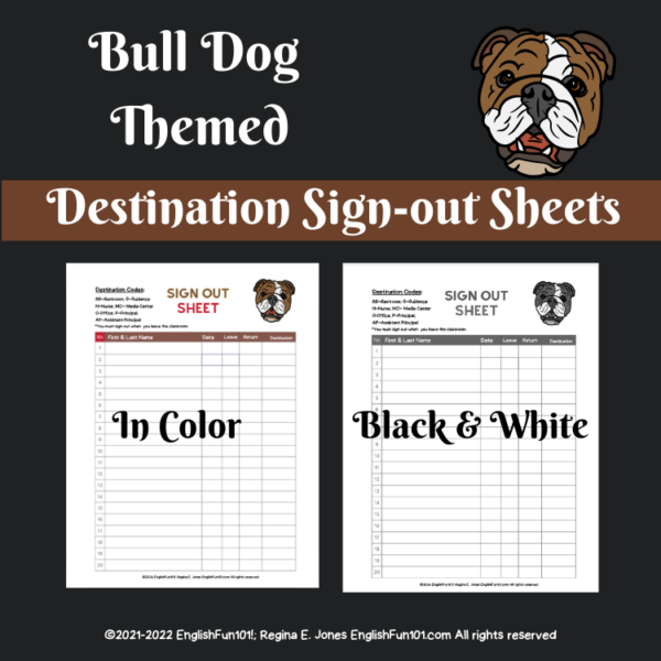 bull dog in color, B&W