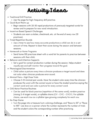 Activity Ideas