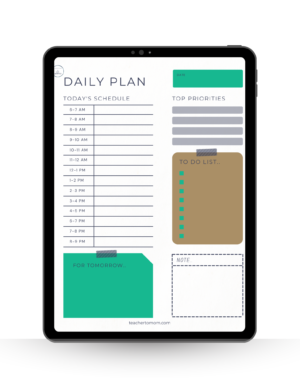 Daily Study Plan mock up