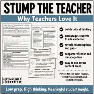 Stump the teacher why teachers love it
