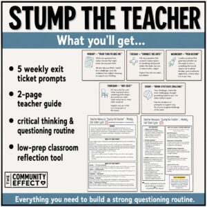 stump the teacher what youll get