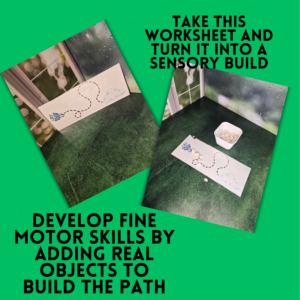 Use real objects to develop path building