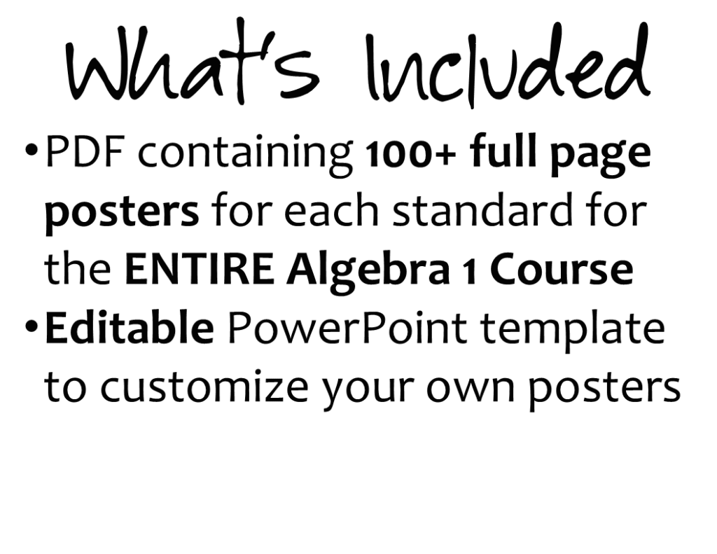 What's Included: PDF containing 100+ full page posters for each standard